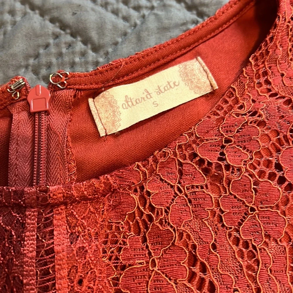 Altar’d State : Burnt Orange Lace Dress - Small - Picture 8 of 10
